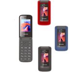 Aiwa FP-30-4G – Teléfono Móvil 4G con Tapa, Dual SIM, Bluetooth 5.1, Radio FM, Doble Pantalla, SOS, Cámara y Linterna