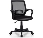 Mr Dreams. Silla Estudio / Oficina / Escritorio Cómoda, Económica, Ergonómica, Reclinable, Giratoria, Elevable a gas, con Soporte Lumbar, con Reposabrazos, Respaldo Transpirable, con Ruedas Antirayones. Modelo BURGOS"