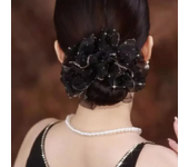 Large Hair Band High Elastic headband Flower Elegant  golden Starry Sky Hair Volume Bubble Headband for women Hair Accessories