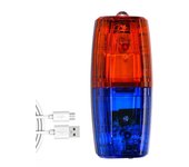 Warning Strobe Shoulder Light Red Blue LED Shoulder Warning Light Signal Strobe Lamp Sanitation Worker Safety Patrol Alarm Flash