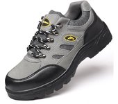 Zapatos de seguridad antigolpes para hombre, botas de trabajo indestructibles, antideslizantes, con punta de acero, a prueba de perforaciones