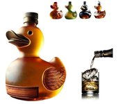Botella de whisky con forma de pato, vasos de whisky Vellichor's grabados de 10 oz, minibotella creativa de vino con forma de pato, vasos de whisky, decantador de vino, para amantes del whisky (estilo A)