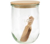 Tarro de vidrio Tulip con tapa de madera 1062ml 1 unidad  Weck