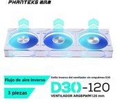 PHANTEKS D30-120 12cm ARGB splicing-free chassis cooling fan 30mm thick 7 blades high wind pressure four-sided illusion