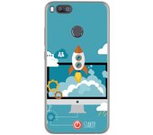 Tumundosmartphone Funda Gel Tpu para Xiaomi Mi 5X / Mi A1 Diseño Cohete Dibujos
