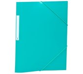 Carchivo carpeta 3 solapas folio c/gomas pp opaco verde oscuro
