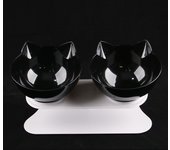 Non-Slip Double Cat Bowl Pet Water Food Feed Dog Bowls Pet Bowl With Inclination Stand Cats Feeder Feeding Bowl Kitten Supplies