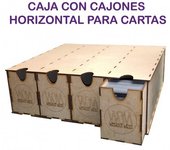 ACCESORIOS WOM CAJA CON CAJAS PARA CARTAS HORIZONTAL