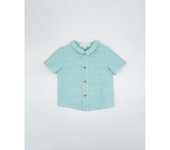 Fina Ejerique CAMISA MANGA CORTA RAYAS VERDE Y BLANCO