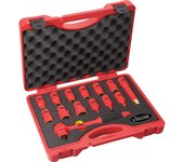 Vigor Juego de Llaves de Vaso VDE Cuadrado Hueco 1/2 Pulgadas Perfil de Hexágono Exterior E Interior
