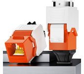 AMPCOM CAT7A CAT7 CAT6A CAT6 RJ45 Keystone Jack, Ratchet Lock STP Toolless Modular Coupler Zinc Alloy Module Jacks 10Gbps