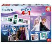 Superpack Frozen 4en1 Domino, Identic y 2 Puzzles infantiles 19737