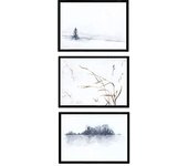 Nacnic Set De Tres Láminas Noviembre, Nieve Y Nordico. Láminas Estilo Nórdico Para Enmarcar