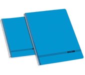 Enri oficina 4º tapa blanda cuaderno espiral - tamaño 4º - cuadricula 4x4 - color azul (10 uds)