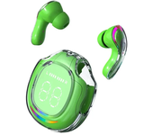 PRO T8 Wireless Bluetooth Headset Transparent ENC Headphones LED Power Digital Display Stereo Sound Earphones for Sports Working