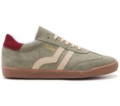 Lois 74418 Zapatillas para hombre caqui en piel con cordones 74418-147