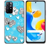 Funda Silicona para Xiaomi Redmi Note 11s 5G diseño Mariposas Dibujos