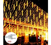 Outdoor Lighting 30/50cm 8 Tube EU Plug LED Meteor Shower Light Fairy String For Holiday Christmas Garden Decoration Tree Decor