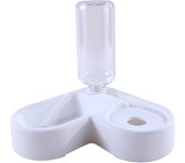Cat Feeder Bowl Dog Automatic Water Double Bowls Food Wall Corner Save Space Cats 500ml Bottle Drinking Kitten Dogs Pet Product