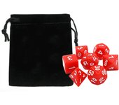 7pc/lot DND Dice Set with Velvet Dice Bag D4,D6,D8,D10,D10%,D12,D20 Colorful Accessories for Board Game,DnD, RPG GYH
