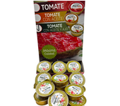 Tomate Natural Rallado con Aceite de Oliva y Ajo Monodosis Iberitos - Expositor con 120 monodosis de 22 gramos - Tomate Natural Rallado con Aceite de Oliva y Ajo - Especial Hosteleria - Totalmente Natural