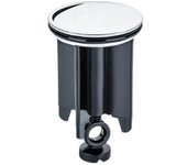 Tapón de fregadero Universal de 40mm - Tapón de fregadero de latón cromado con goma - Cubierta de fregadero ajustable en altura - Anti-ca
