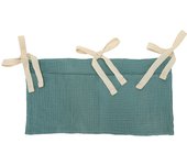 Bolsa para Cuna de Bebe, Bolsa para cochecito de Bebe, Algodón Puro, Doble rejilla, pañal, biberón, Juguetes de dentición, Bolsa de almacenamiento decorativo