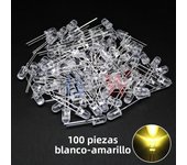 100PCS/LOT 5mm LED Diode F5 Assorted Kit IBUW White Green Red Blue Yellow Orange Pink Purple Warm White DIY Light Emitting Diode