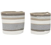 Juego de Cestas DKD Home Decor Algodón Jute (40 x 40 x 40 cm)