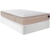 Vente-unique - Conjunto de canapé abatible de 160 x 200 cm blanco + colchón híbrido de muelles ensacados 7 zonas y gel de memoria de forma refrescante de 30cm de espesor - NAZILI de YSMÉE