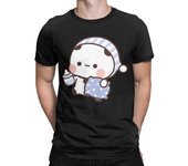 Men Bubu Panda Going To Sleep With Dudu Bear T Shirts 100% Cotton Clothes Crazy Short Sleeve Crewneck Tees Size T-Shirt 71813