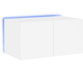 vidaXL Mueble de TV de pared con luces LED 60x35x31 cm, Mueble de Salon, Mueble TV, Mueble TV salon, Mesa de TV, Mueble tele