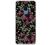 Funda compatible con Samsung Galaxy S9 - tatoo flores efecto bordado