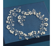 Wedding Hair Accessories Crystal Pearl Headband tiara Flower Headpiece Hair Vine Women Hair Jewelry Bridal Hair Accessories