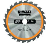 Dewalt DT1956-QZ - Hoja para construcción 250x30mm 24D