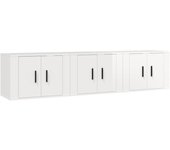 Mueble TV combinadoMuebles para TV de pared 3 uds blanco brillante 57x34,5x40 cm