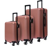 DASCK Juego de 3 Maletas de Viaje Set Trolley Abs Semirigidas con Cerradura Combinación 4 Ruedas Dobles