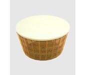 Mesa ratán sintetico madera mediano     -EkilikuaHome