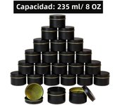 12 Pieces 8 OZ Candle Tins in Bulk DIY Candle Making Containers with Lids Metal Storage Tins for Candy and Gifts Party Supplies