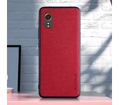 Luxury Textile Leather Case for Samsung Galaxy Xcover 7 5 Soft TPU Hard Phone Cover Precise camera hole position Solid color