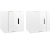 vidaXL Muebles para TV de pared 2 uds 40x34,5x40 cm, Mueble de Salon, Mueble TV, Mueble TV salon, Mesa de TV, Mueble tele
