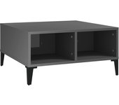 vidaXL Mesa de centro madera contrachapada 60x60x30 cm Blanco, Negro, Roble Sonoma Mesita de Salón o Comedor o Auxiliar Mesa de Café Meuble Salón