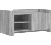 vidaXL Mesa de centro de madera de ingeniería 100x50x50 cm Blanco, Negro, Roble Sonoma Mesita de Salón o Comedor o Auxiliar Mesa de Café Meuble Salón