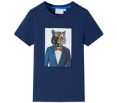 Camiseta Infantil de manga corta Azul Dark 92