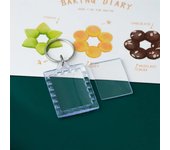2-5Pcs/Pack Transparent Rectangle Blank Acrylic Insert Keychain Photo Picture Frame Keyring Holder DIY Split Ring KeyChain Gift