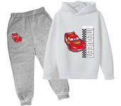 New Cars Sweatshirt Boy Sweatshirt Girls Lightning McQueen Sweatshirt Hoodies Pants 2Pcs Kids Tracksuits Children Clothing