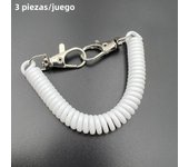 3pcs Plastic Spring Rope Keychain spring Keychain Retractable SpringOrnament Chain - Anti Ioss Spring Mobile Phone Hanging Rope