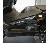 Kit de pegatinas 3D Resina Gel Protecciones Laterales Scooter Boomerang compatibles con Yamaha Tmax 2022 Amarillo