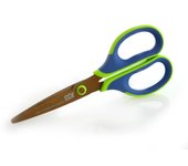 Tijera CRAFT TITANIUM - Cuchillas con cobertura de Titanio anti adherente, resiste 500.000 cortes - NO se pega nada -  puntas redondas de Seguridad, ambidiestras, máxima calidad by SDI por Office Box