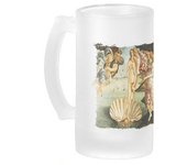 MERCHANDMANIA JARRA CERVEZA CRISTAL cuadro el nacimiento de Venus Sandro Botticelli pintor esmerilada esmerilado 500ml